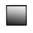Benjara Umi 39 x 39 Dresser Mirror- Molded Design Solid Wood Black Square Frame