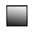 Benjara Umi 39 x 39 Dresser Mirror- Molded Design Solid Wood Black Square Frame