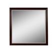 Benjara Umi 39 x 39 Dresser Mirror- Molded Design Solid Wood Cherry Square Frame