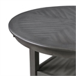 Benjara Isla 5 PC Counter Height Table Set- 4 Crossback Chairs- Gray Polyester