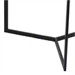 Benjara Plant Stand Table Set of 2- Black Metal Frame- Hexagonal White Tabletop