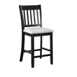 Benjara Nick 5 Piece Counter Height Dining Table and Chairs Set- Black- White