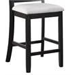 Benjara Nick 5 Piece Counter Height Dining Table and Chairs Set- Black- White
