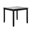 Benjara Nick 5 Piece Counter Height Dining Table and Chairs Set- Black- White
