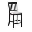 Benjara Nick 5 Piece Counter Height Dining Table and Chairs Set- Black- White