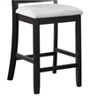 Benjara Nick 5 Piece Counter Height Dining Table and Chairs Set- Black- White