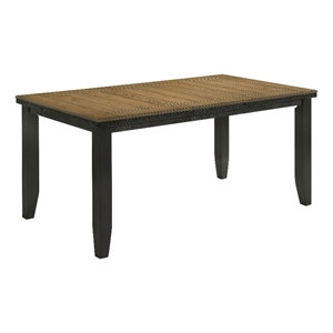 Benjara Woodlands 60-78&quot Counter Height Dining Table- Extendable- Brown Wood