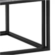 Benjara Rebecca 3pc Nesting Coffee and End Table Set- Black Metal- Gray Wood Top