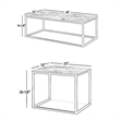 Benjara Rebecca 3pc Nesting Coffee & End Table Set-Black Metal-White Marble Top