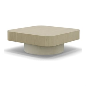 Benjara Cid Macy 40&quot Coffee Table- Square- Modern Style Beige Brown Finish