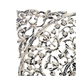 Benjara 36 x 36 Decorative Wood Wall Panel-Intricate Carved Design-Silver Finish