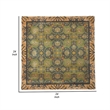 Benjara 24 x 24 Decorative Wall Art Set of 3-Square Vintage Brown-Green Designs