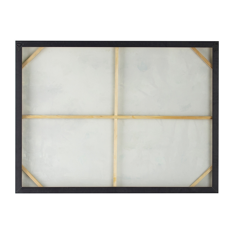 Benjara 35 x 47 Framed Wall Art- Forest Watercolor L&scape- Modern Green- White