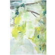 Benjara 35 x 47 Framed Wall Art- Forest Watercolor L&scape- Modern Green- White