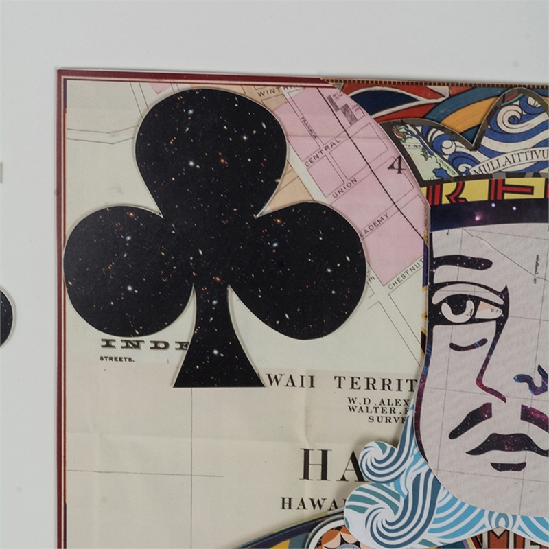 Benjara 24 x 35 Set of 2 Framed Wall Art- King Queen Card Pair- Gold- Black- Red