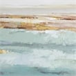 Benjara 30 x 59 Framed Wall Art- Abstract Ocean Oil Painting- Modern White Blue