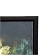 Benjara 39 x 39 Framed Wall Art-Dreamy Floral Hand Painting-Black-Green-White