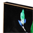 Benjara 32 x 47 Set of 2 Framed Wall Art-Flower Print-Modern Style-Black-Green