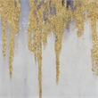 Benjara 39 x 39 Framed Oil Painting- Gold Flake