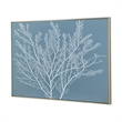 Benjara 28 x 39 Hanging Wall Art Decor-Rectangular White Tree Design-Blue Canvas
