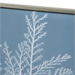 Benjara 28 x 39 Hanging Wall Art Decor-Rectangular White Tree Design-Blue Canvas