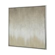 Benjara 39 x 39 Hand Painted Wall Art- Polyester Canvas- Wood- White and Gold
