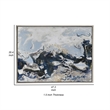 Benjara 36 x 47 Framed Handpainted Wall Art-Rectangular Multicolor Cerulean Seas