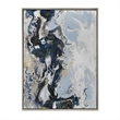 Benjara 36 x 47 Framed Handpainted Wall Art-Rectangular Multicolor Cerulean Seas