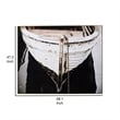 Benjara 47 x 59 Wall Art- Boat Painting - Black/White
