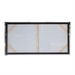 Benjara 30 x 59 Abstract Oil Painting-Rectanglular Poly Canvas-Wood-Beige-Gray