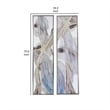 Benjara 20 x 71 Tall Framed Rectangular Oil Paintings Set of 2- White Abstract