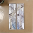 Benjara 20 x 71 Tall Framed Rectangular Oil Paintings Set of 2- White Abstract