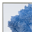 Benjara 28 x 39 Framed Wall Art Decor- Abstract Tree Design- Blue & White Canvas