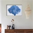 Benjara 28 x 39 Framed Wall Art Decor- Abstract Tree Design- Blue & White Canvas