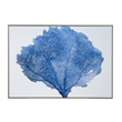 Benjara 28 x 39 Framed Wall Art Decor- Abstract Tree Design- Blue & White Canvas