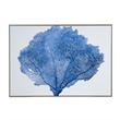 Benjara 28 x 39 Framed Wall Art Decor- Abstract Tree Design- Blue & White Canvas
