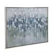 Benjara 35 x 47 Wall Art Oil Painting- Landscape Polyester Canvas- Gray- Silver