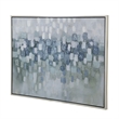 Benjara 35 x 47 Wall Art Oil Painting- Landscape Polyester Canvas- Gray- Silver