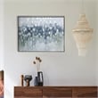 Benjara 35 x 47 Wall Art Oil Painting- Landscape Polyester Canvas- Gray- Silver