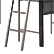 Benjara Triple Twin Size Bunk Beds with Desk and Ladders- Silver Metal Frame