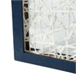 Benjara 15 x 15 Modern Abstract Wall Art Decor-Blue White Canvas