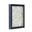 Benjara 15 x 15 Modern Abstract Wall Art Decor-Blue White Canvas