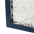Benjara 15 x 15 Modern Abstract Wall Art Decor-Blue White Canvas