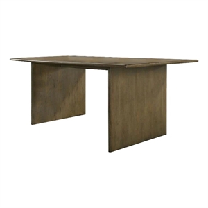 Benjara Gael 72&quot Dining Table- Rectangular- Curved Panel Legs- Textured Brown