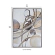Benjara Bny 35 x 47 Abstract Wall Art Print - Brown/Silver