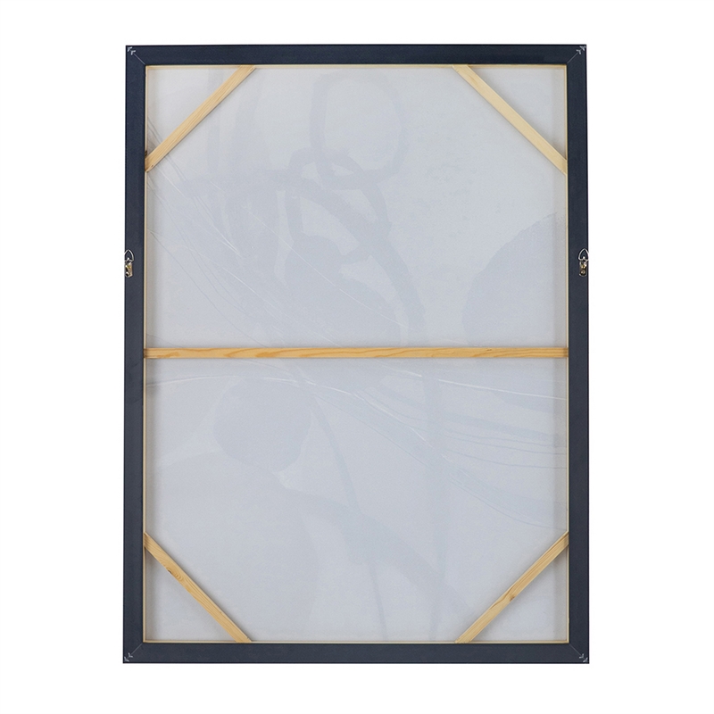 Benjara Bny 35 x 47 Abstract Wall Art Print - Brown/Silver