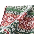 Benjara Live 50 x 60 Quilted Throw Blanket-Dutch Velvet-Winter Print-Green-Red
