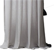 Benjara Xumi 4 Piece Window Curtain- 2 Panels with Tie Backs- Modern Gray Finish