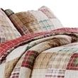 Benjara Evi Twin Quilt Set with 1 Pillow Sham- Multicolor Patchwork