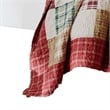 Benjara Evi Twin Quilt Set with 1 Pillow Sham- Multicolor Patchwork